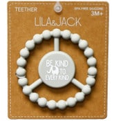 Wholesale - 1pc Silicone Peace Teether - Gray "Be Kind To Every Kind" Elephant C/P 100, UPC: 195010116206